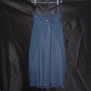 Connected Apparel Dark Blue Strapless Dress Size 12